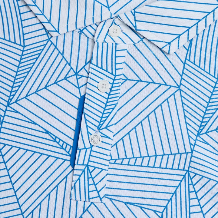 G/FORE MEN'S GEOMETRIC TECH PIQUÉ PERFORMANCE POLO - LISBON