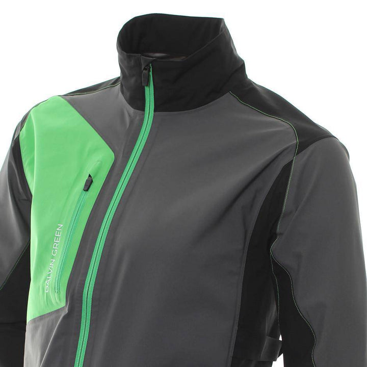 Galvin Green Mens ANGELO Paclite Gore-Tex Waterproof Jacket - IRON/GREEN