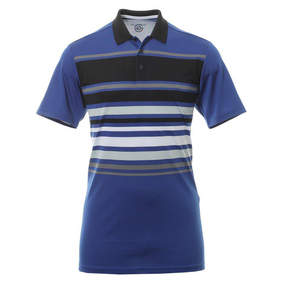 Galvin Green Mens MIGUEL VENTIL8™ PLUS Polo - Surf Blue/Black/White