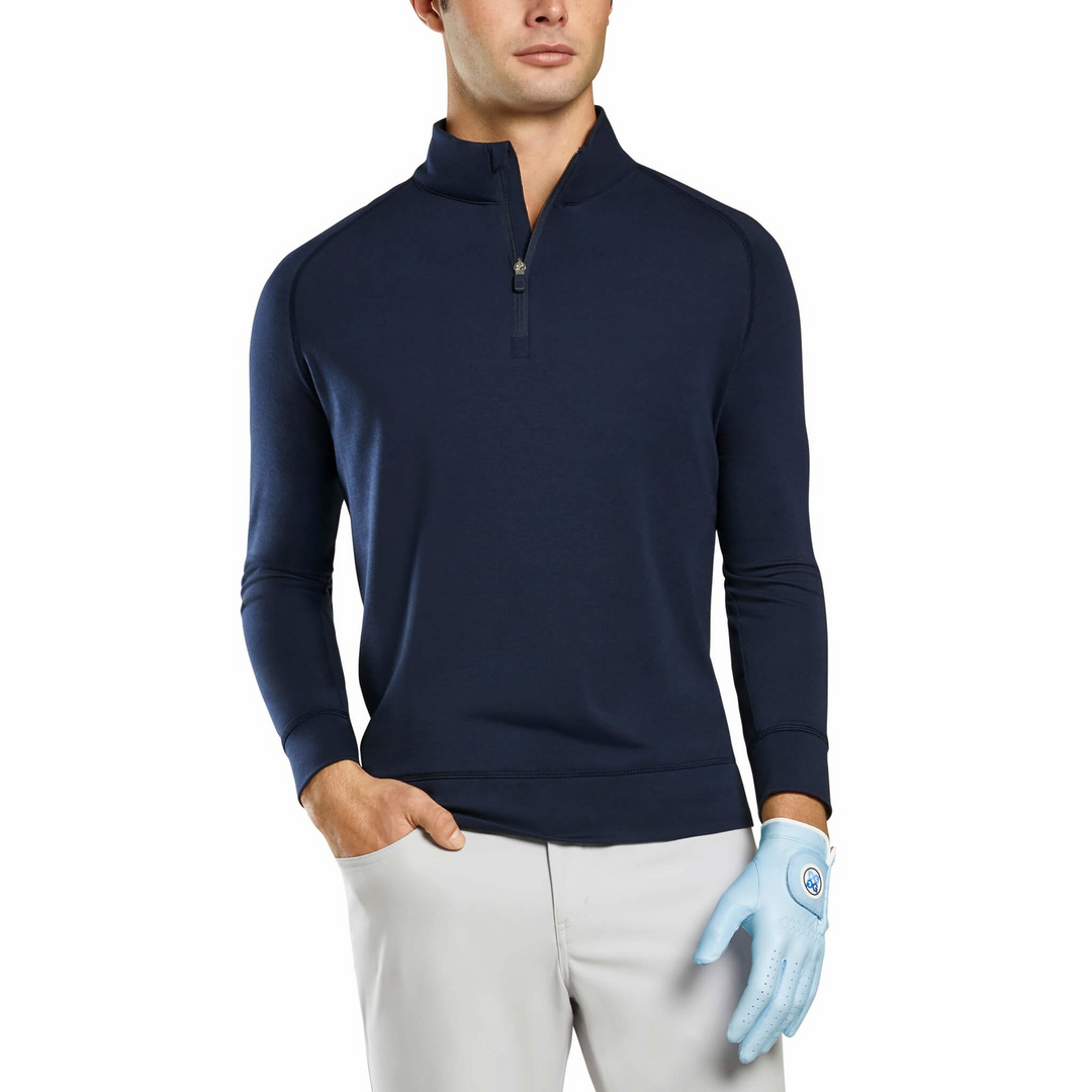 G/FORE MEN'S LUXE 1/4 ZIP MID LAYER - TWILIGHT