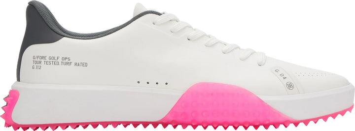 G/FORE MEN'S LTD EDITION G.112 GOLF SHOE - SNOW / KNOCKOUT PINK
