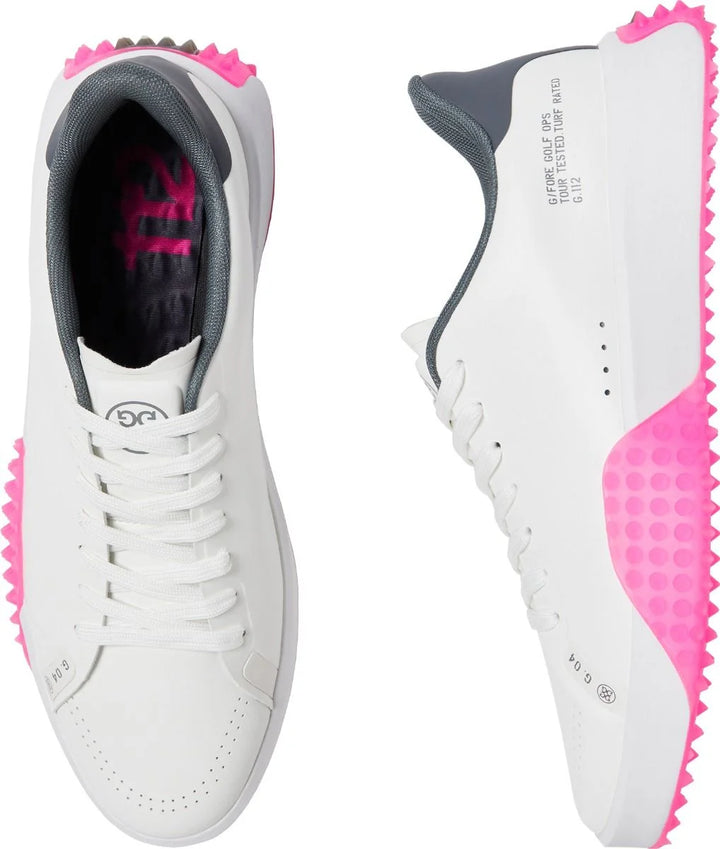 G/FORE MEN'S LTD EDITION G.112 GOLF SHOE - SNOW / KNOCKOUT PINK