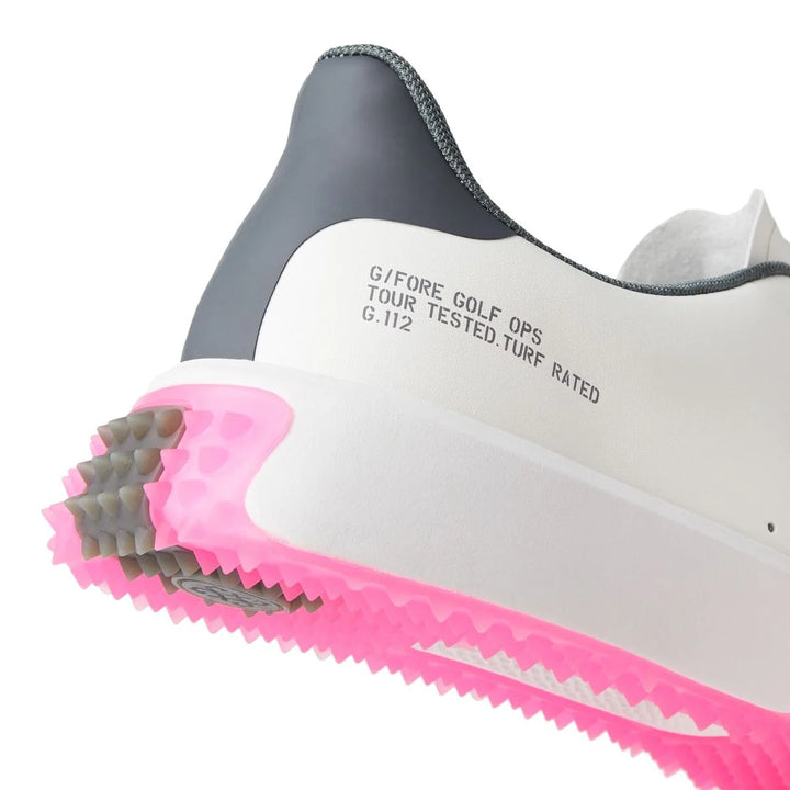 G/FORE MEN'S LTD EDITION G.112 GOLF SHOE - SNOW / KNOCKOUT PINK