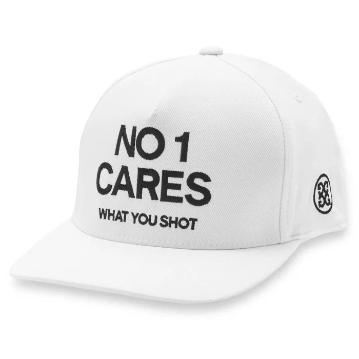 G/FORE MENS'S NO 1 CARES SNAPBACK HAT - SNOW / ONYX