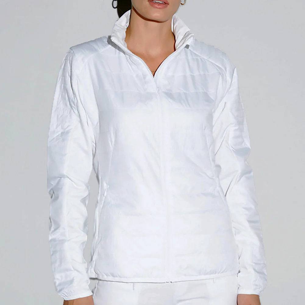 GGblue Womens Halley Quilted Long Sleeve Jacket - WHITE
