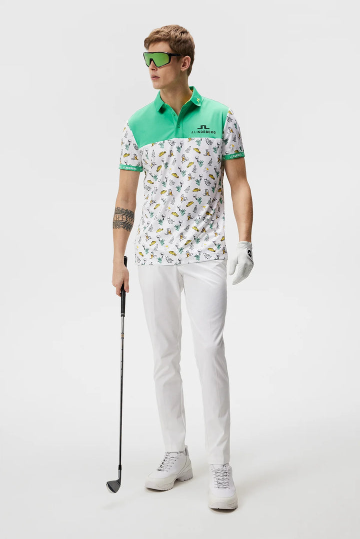 J.Lindeberg Mens JEFF NYC GOLF REG FIT POLO - WHITE - Golf Anything Canada