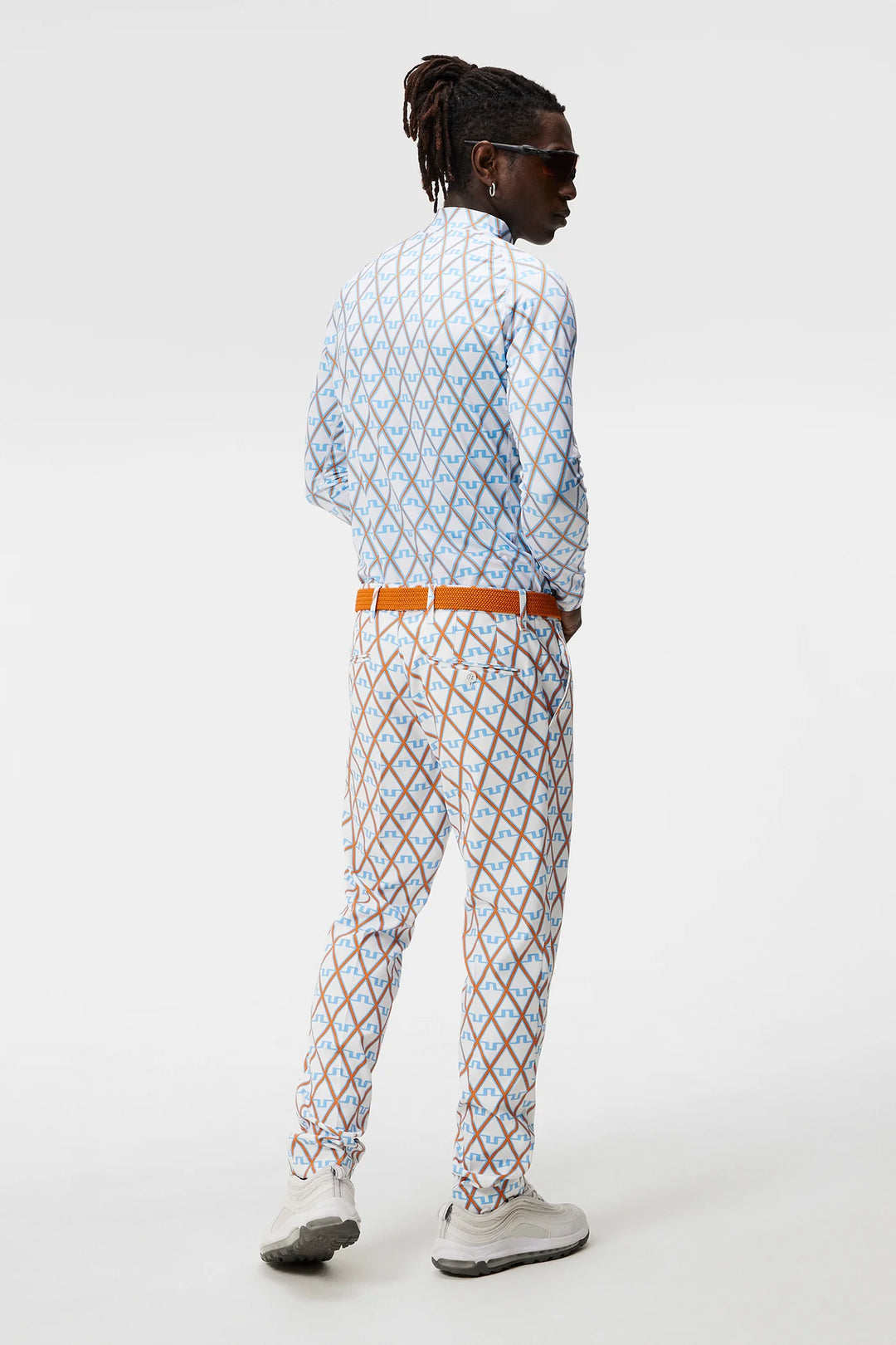 J.Lindeberg Mens Aello Print Soft Compression Layer - LITTLE DIAMOND BOY