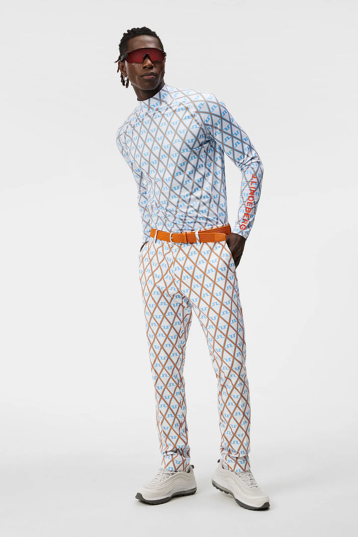 J.Lindeberg Mens Aello Print Soft Compression Layer - LITTLE DIAMOND BOY