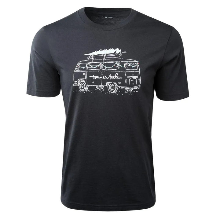 TRAVIS MATHEW MENS CHRISTMAS MISLETOASTED T-SHIRT - BLACK