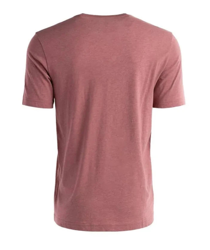 TRAVIS MATHEW MENS BLISS INDEX T-SHIRT - HEATHER RUBY WINE