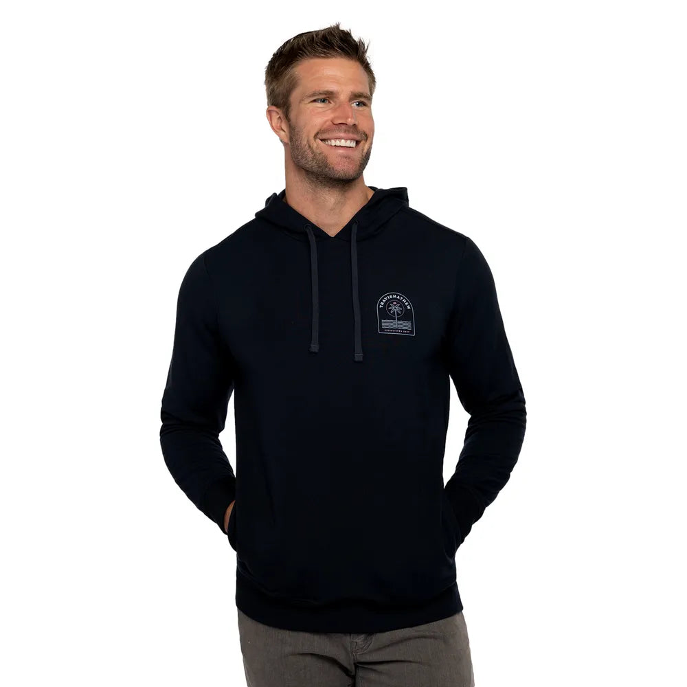 TRAVIS MATHEW MENS BASILICA PULLOVER - BLACK