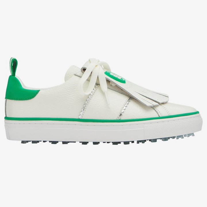 G/FORE WOMEN'S LTD EDITION DISRUPTOR KILTIE GOLF SHOE - SNOW / CLOVER
