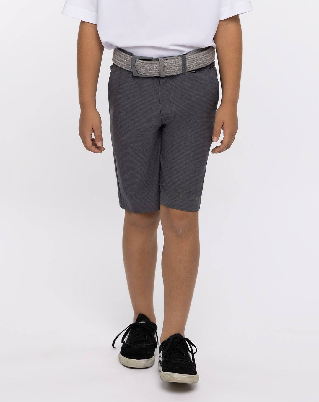 TRAVIS MATHEW YOUTH/JUNIOR SAND HARBOR SHORTS - HEATHER DARK GREY