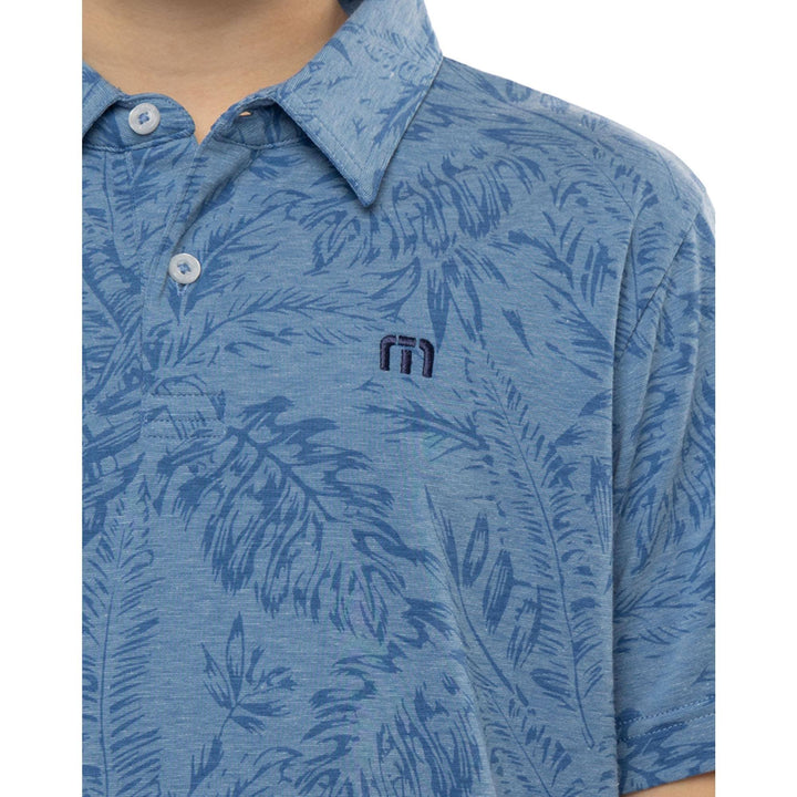 TRAVIS MATHEW YOUTH FOREVER YOUNG POLO - HEATHER MID BLUE