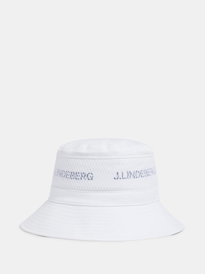 J.Lindeberg Mens Denver Bucket Hat - WHITE