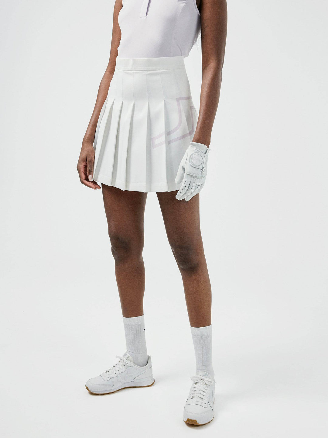 J.Lindeberg Womens Naomi Golf Skirt Bridge - WHITE