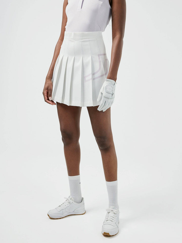 J.Lindeberg Womens Naomi Golf Skirt Bridge - WHITE