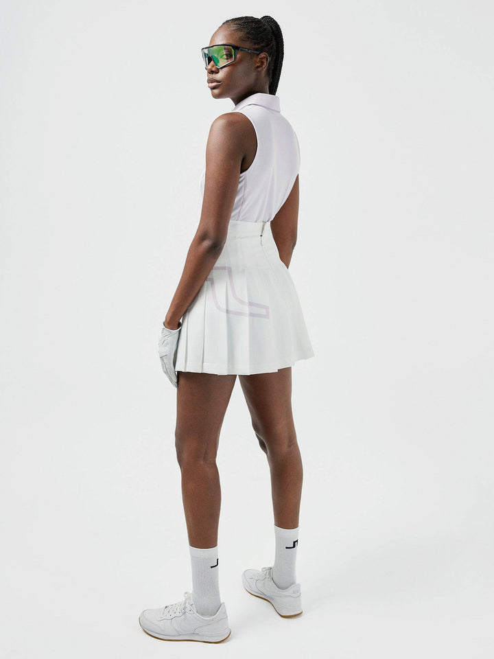 J.Lindeberg Womens Naomi Golf Skirt Bridge - WHITE