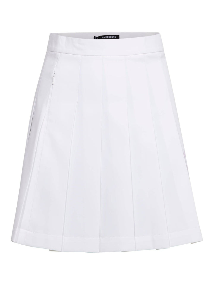 J.Lindeberg Womens Naomi Golf Skirt Bridge - WHITE