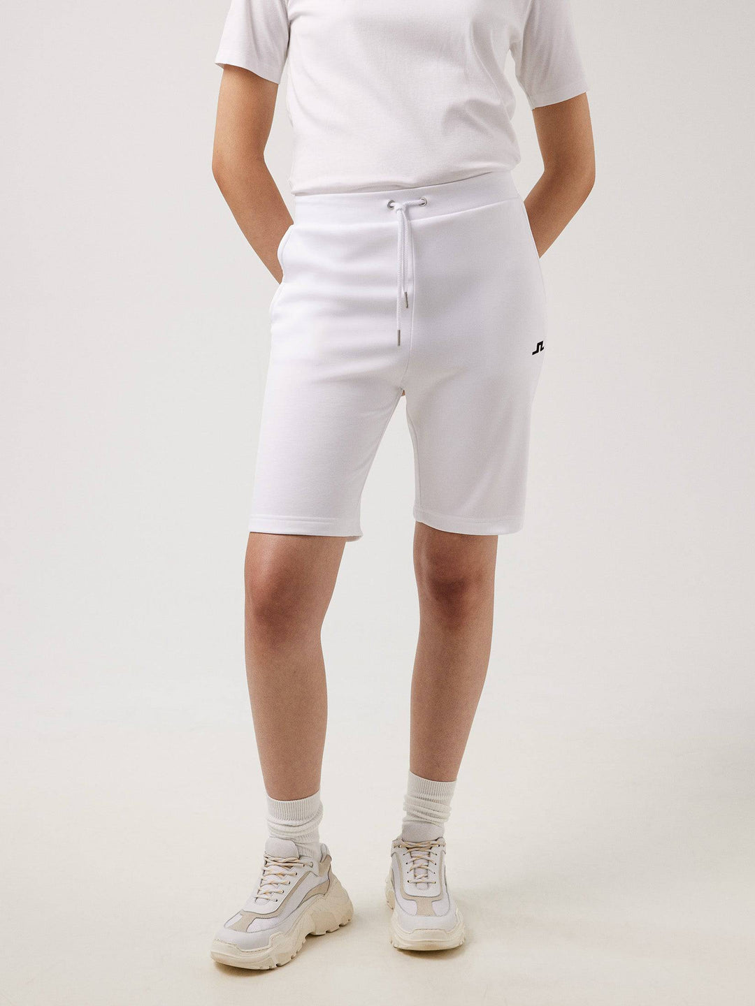 J.Lindeberg Women's Stretch Fleece Shorts - White