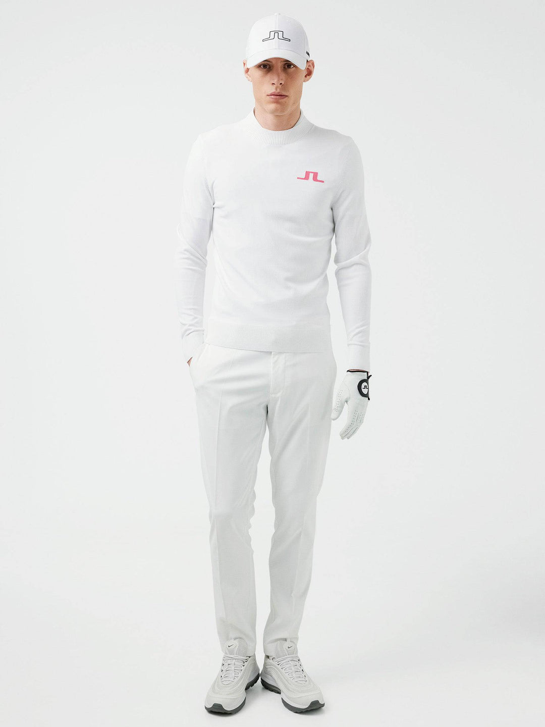 J.Lindeberg Ltd Edition Mens Gus Golf Sweater - CLOUD WHITE