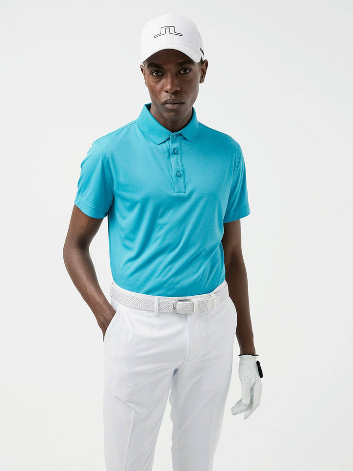 J.Lindeberg Mens Blake Slim Fit Golf Polo - ENAMEL BLUE