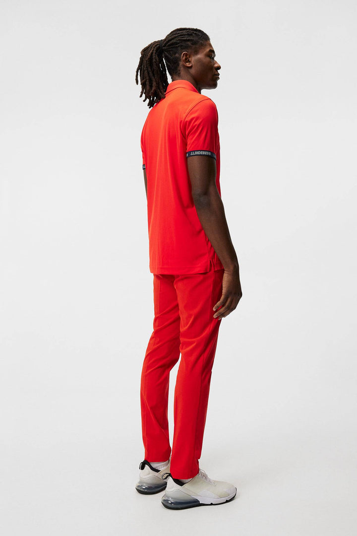 J.Lindeberg Mens Guy Regular Polo - FIERY RED