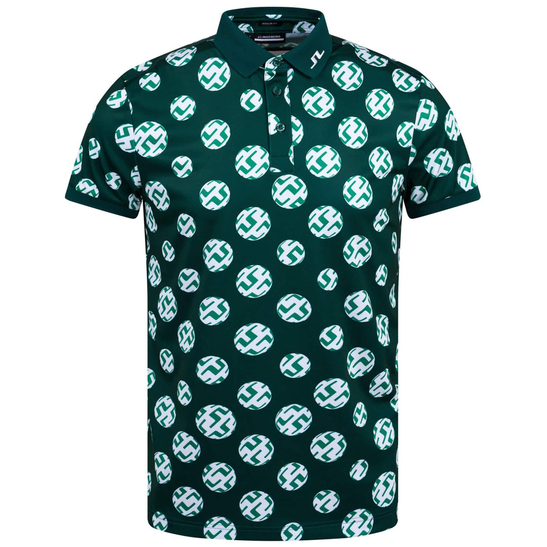 J.Lindeberg Mens KV Regular Fit Print - RAIN FOREST SPHERE DOT