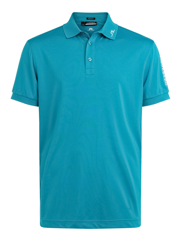 J.Lindeberg Mens Tour Tech Reg Fit Golf Polo - ENAMEL BLUE