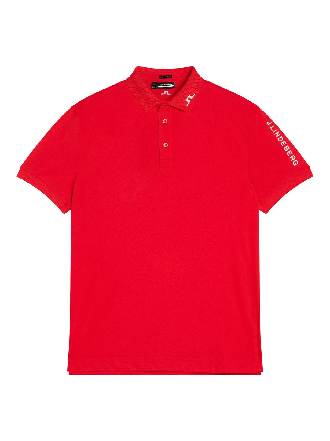 J.Lindeberg Mens Tour Tech Reg Fit Polo - FIERY RED