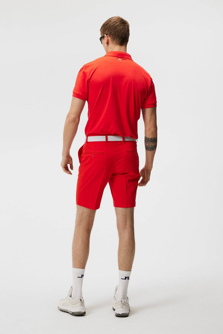 J.Lindeberg Mens Tour Tech Reg Fit Polo - FIERY RED