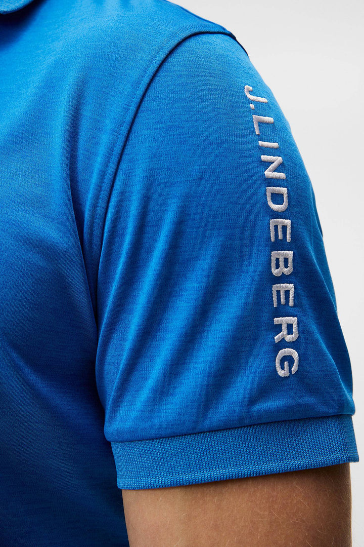 J.Lindeberg Mens Tour Tech Reg Fit Polo - LAPIS BLUE MELANGE