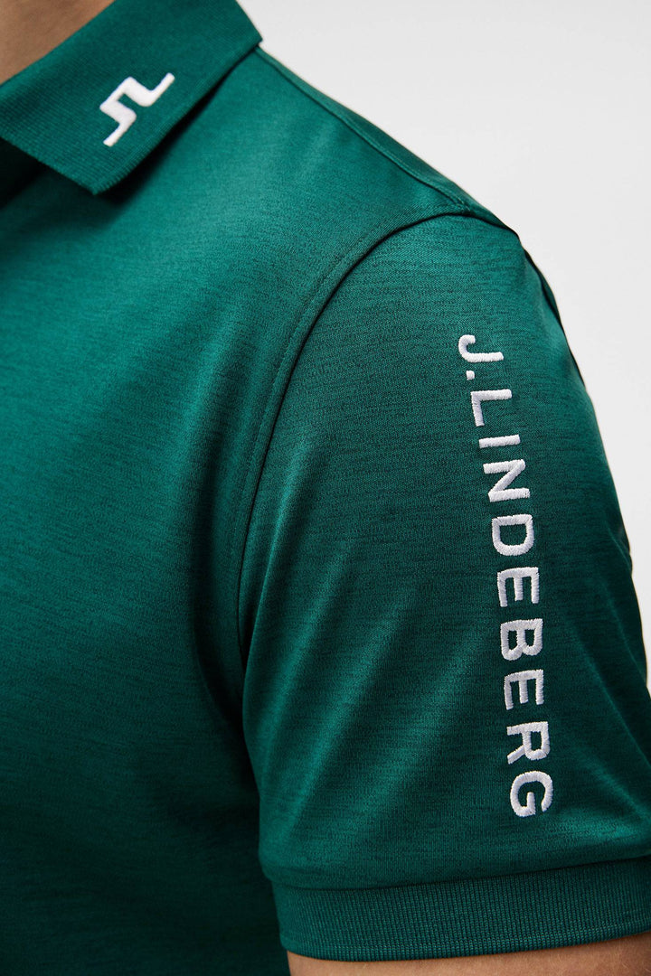 J.Lindeberg Mens Tour Tech Reg Fit Polo - RAIN FOREST MELANGE