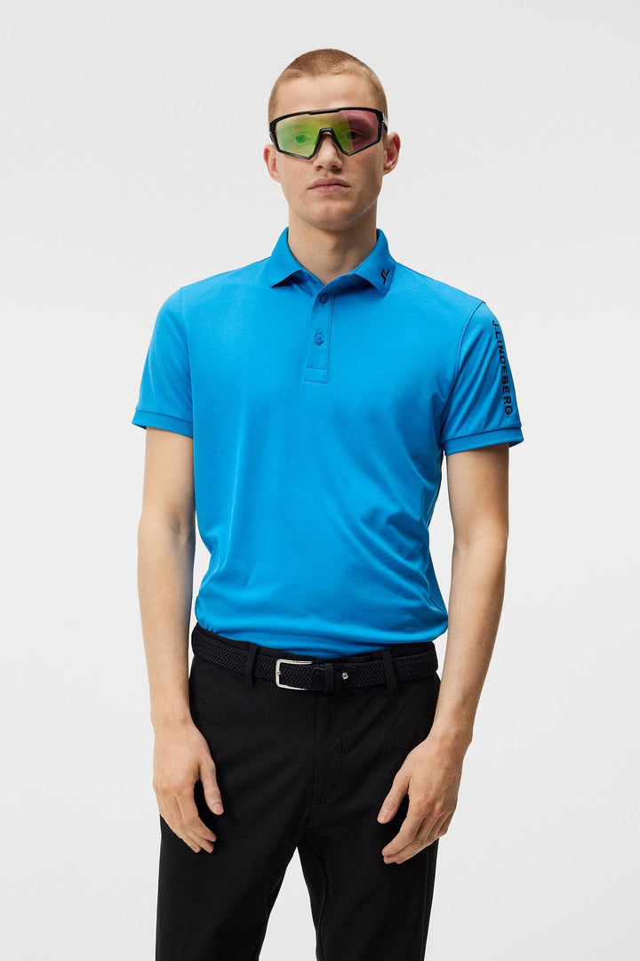 J.Lindeberg Mens Tour Tech Slim Fit Polo - BRILLIANT BLUE