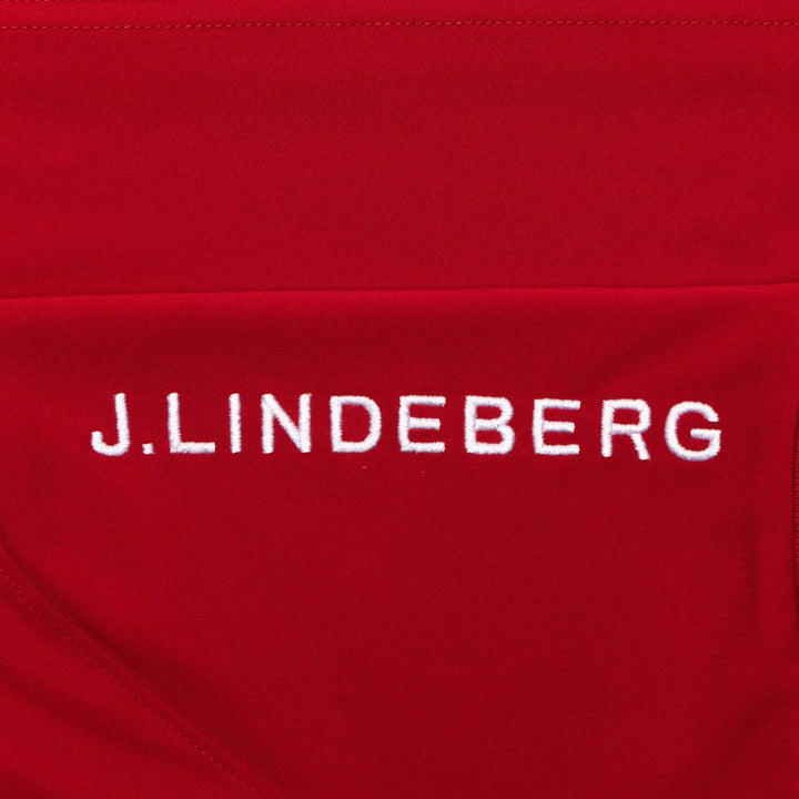 J.Lindeberg Mens Tour Tech Slim Fit Polo - CHILI PEPPER