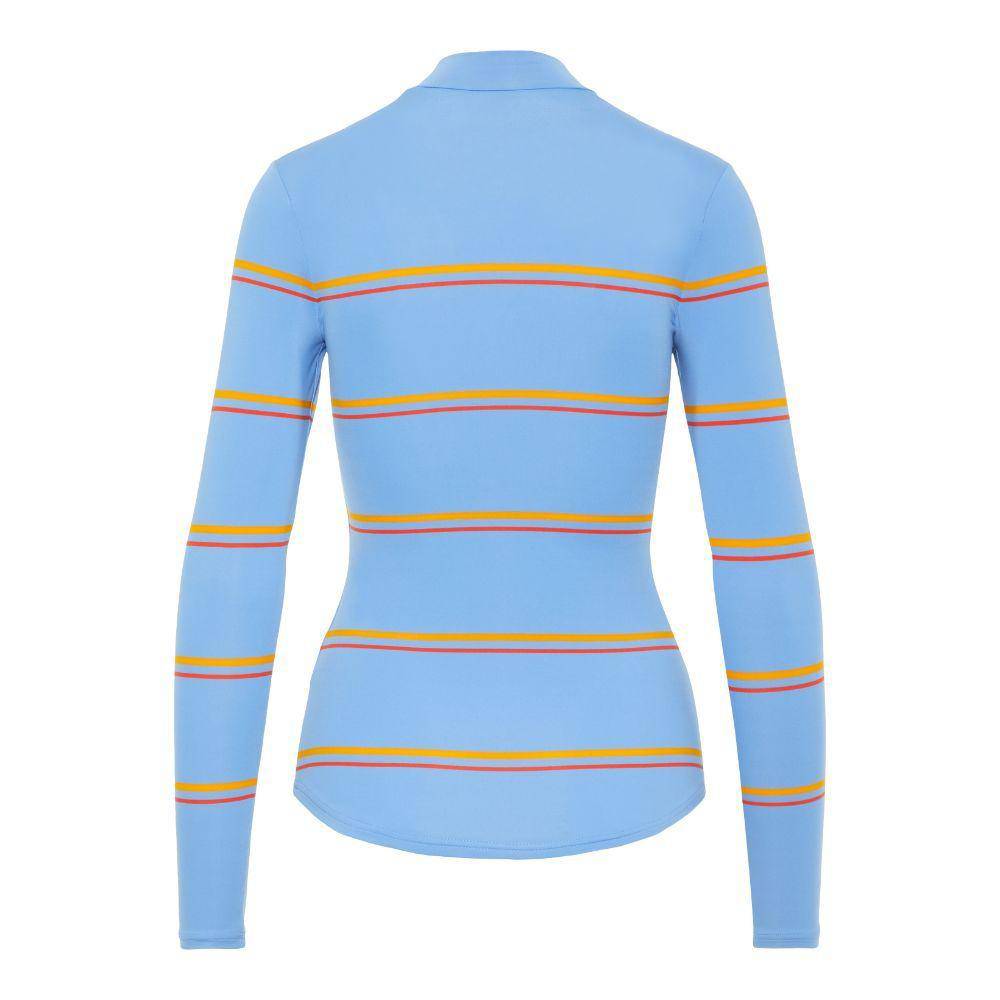 J.Lindeberg Womens OLIVIA LIGHT COMPRESSION GOLF SHIRT LAKE BLUE