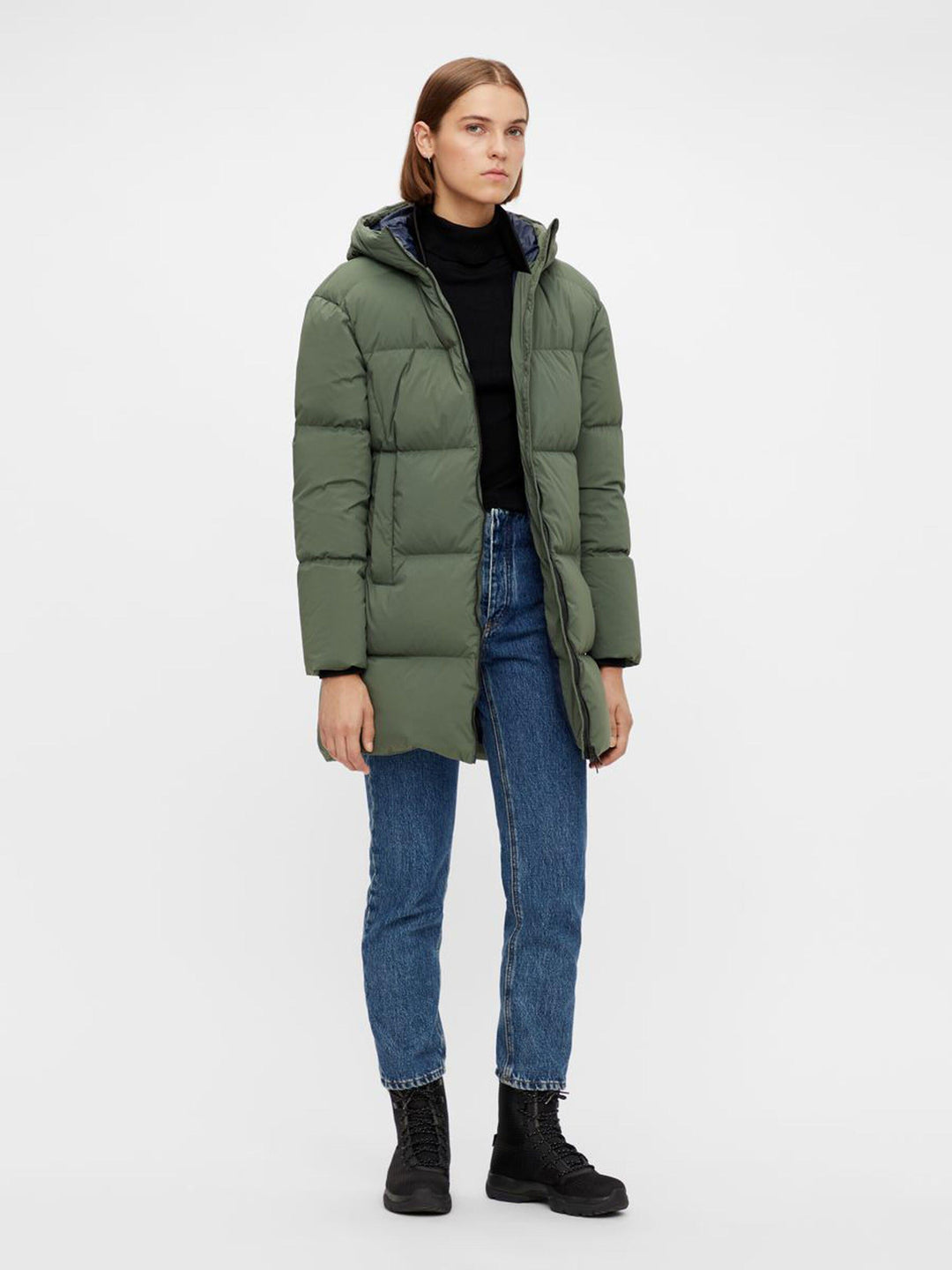 J.Lindeberg Women's Radiator Down Parka Coat - THYME GREEN