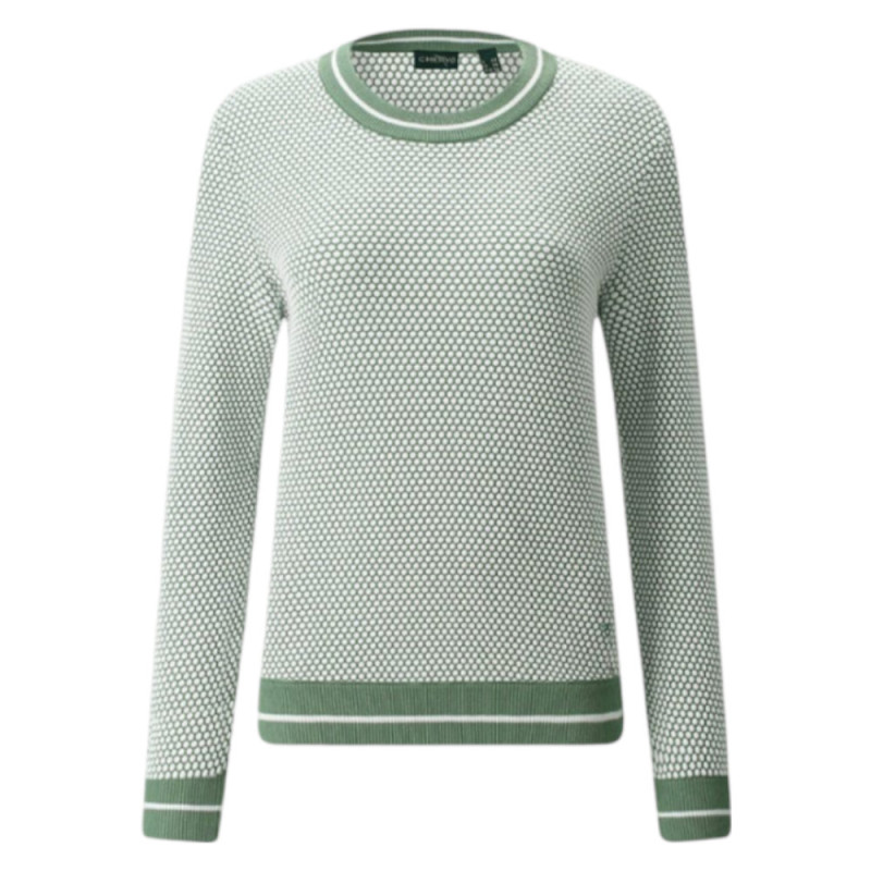 Chervo Women's NEREA Crewneck Sweater - WHITE / VERDE