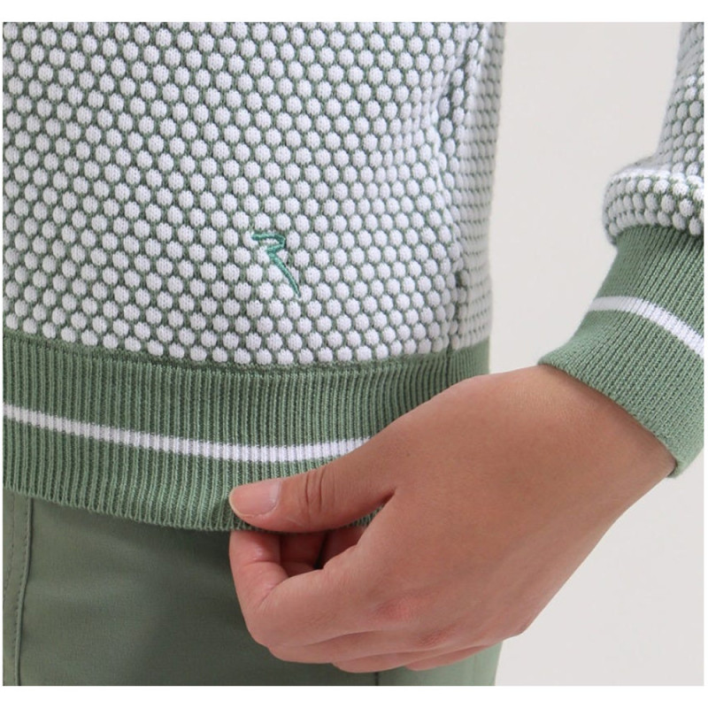 Chervo Women's NEREA Crewneck Sweater - WHITE / VERDE