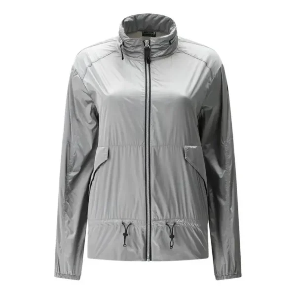 Chervo Women's MANANA Full-Zip Ultralight Hooded Wind Jacket - METALLIC GREY