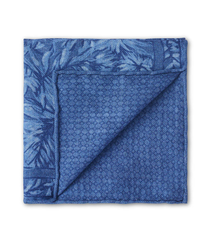 Peter Millar Mens Martin Pocket Square - LUNAR BLUE