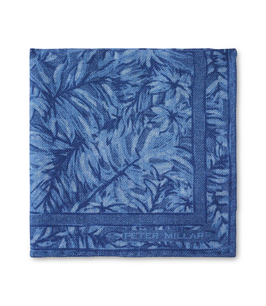 Peter Millar Mens Martin Pocket Square - LUNAR BLUE