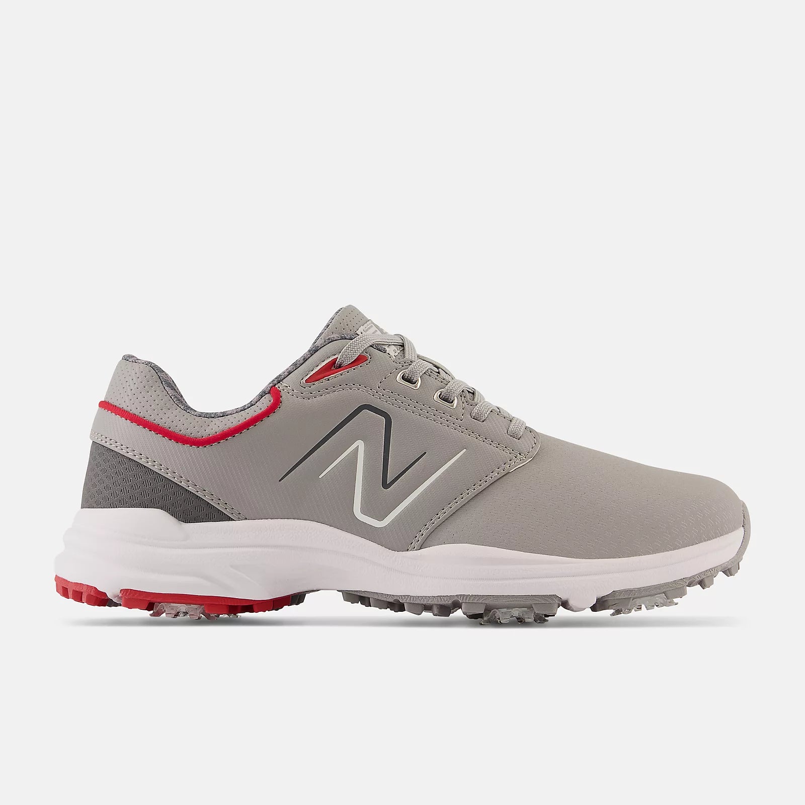 New Balance Mens Brighton Golf Shoe GREY with red Golf Anything Canada