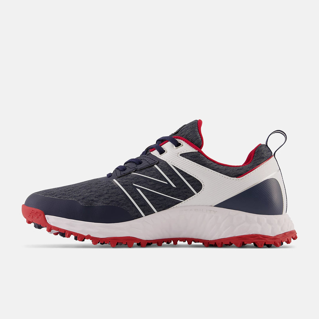 New Balance Mens Fresh Foam Contend Golf Shoe NAVY RED