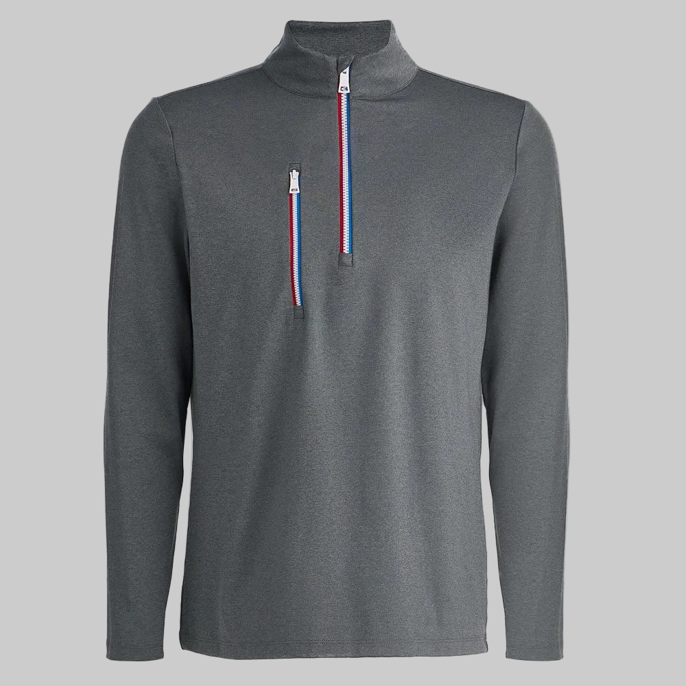 G/FORE MEN'S LTD EDITION DAYTONA TECH PULLOVER - CHARCOAL HEATHER GREY