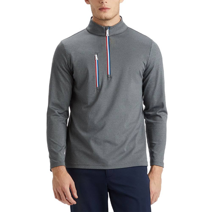 G/FORE MEN'S LTD EDITION DAYTONA TECH PULLOVER - CHARCOAL HEATHER GREY