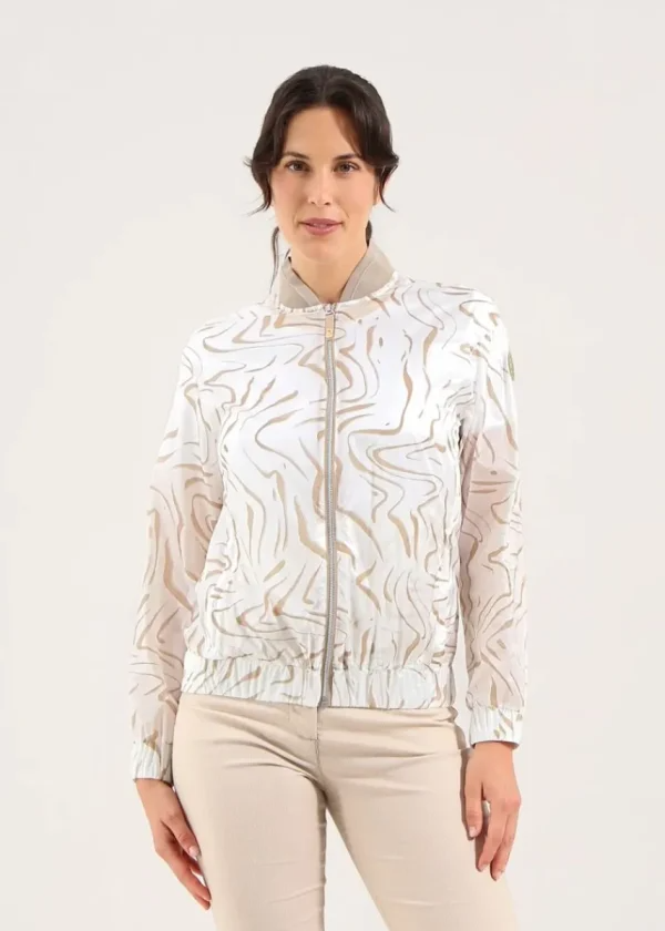 Chervo Women's MOUTH Full-Zip Wind Jacket - BEIGE