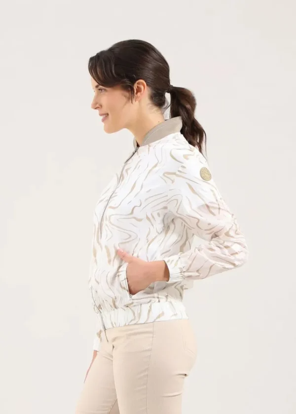 Chervo Women's MOUTH Full-Zip Wind Jacket - BEIGE