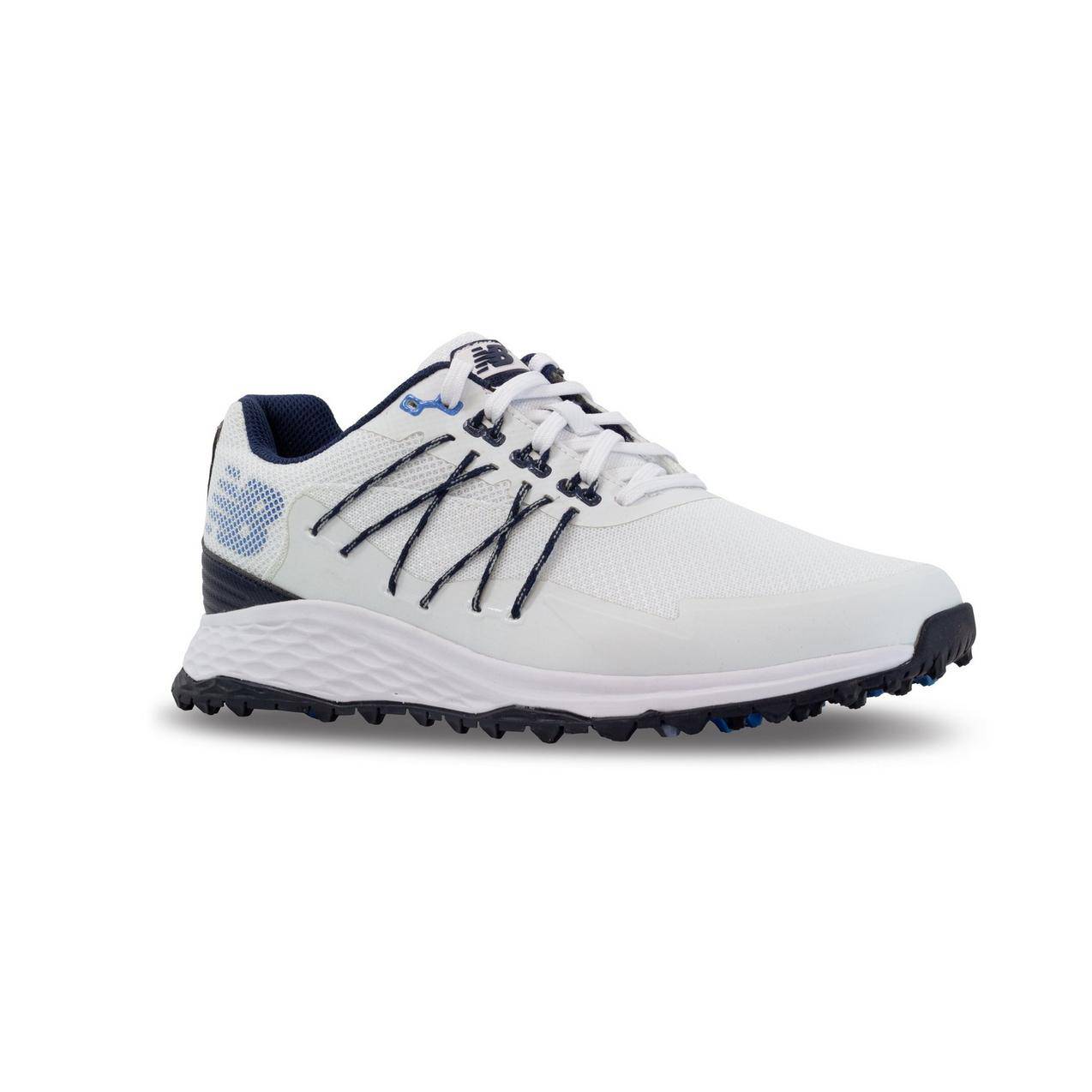 New Balance Mens Fresh Foam Pace SL Golf Shoe WHITE / NAVY / BLUE