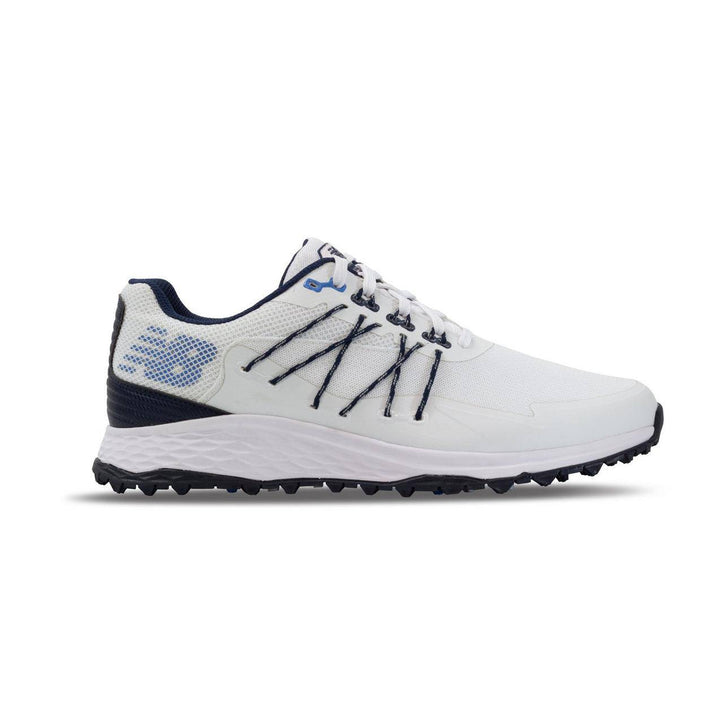 New Balance Mens Fresh Foam Pace SL Golf Shoe - WHITE / NAVY / BLUE